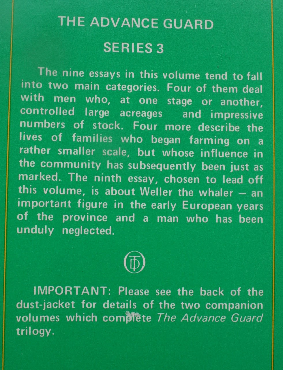 The Advance Guard. Series III. [Series 1, 2, 3] all 3 By Griffiths, G. J. (Ed. )