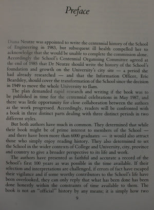 Design for a Century. A History of the School of Engineering, University of Canterbury 1887-1987 by Diana Neutze &amp; Eric Beardsley.