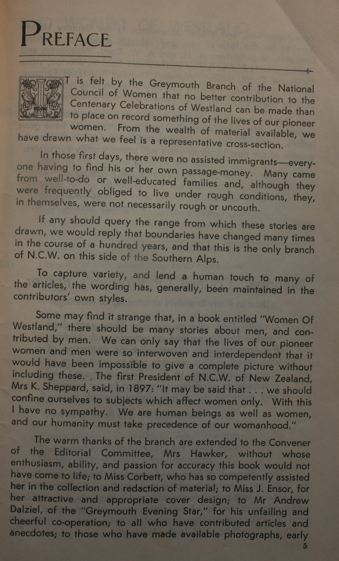 Women of Westland 1860 -1960.