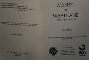 Women of Westland and Their Families. Volume III.