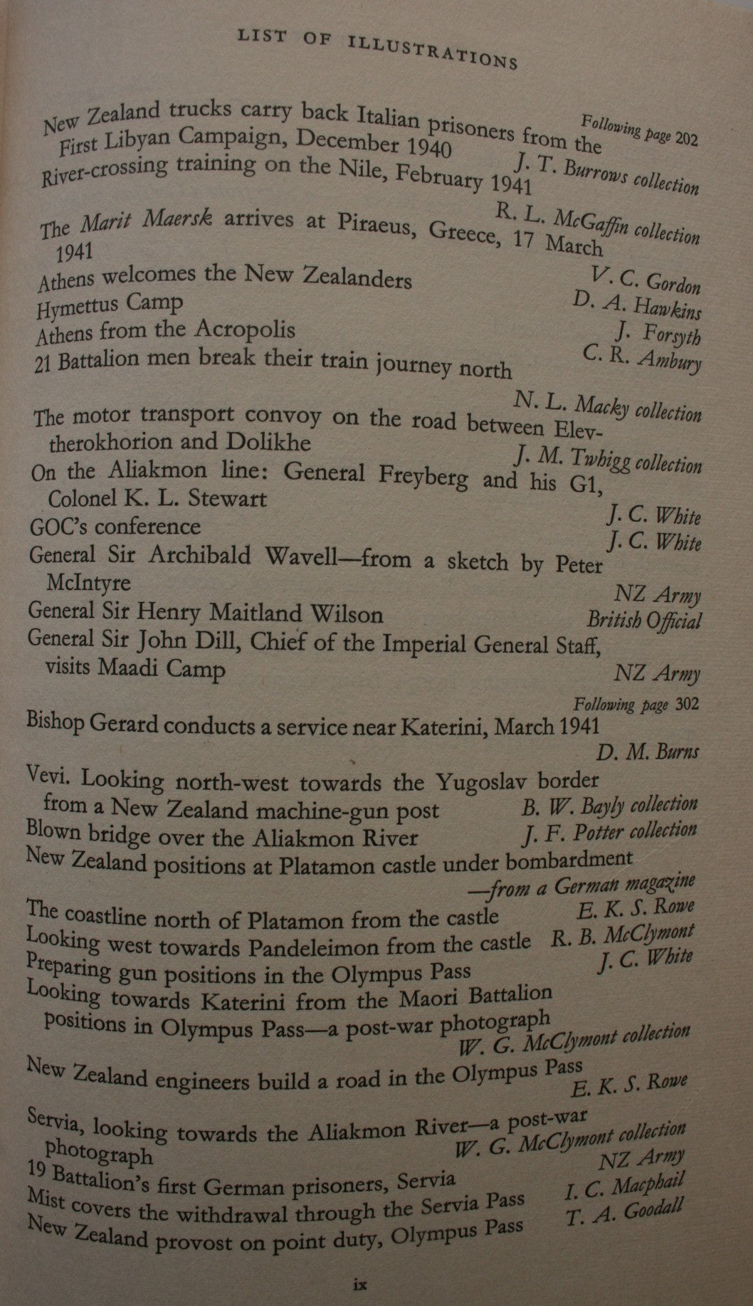 To Greece. Official History of New Zealand in the Second World War, 1939-45 By W. G McClymont.