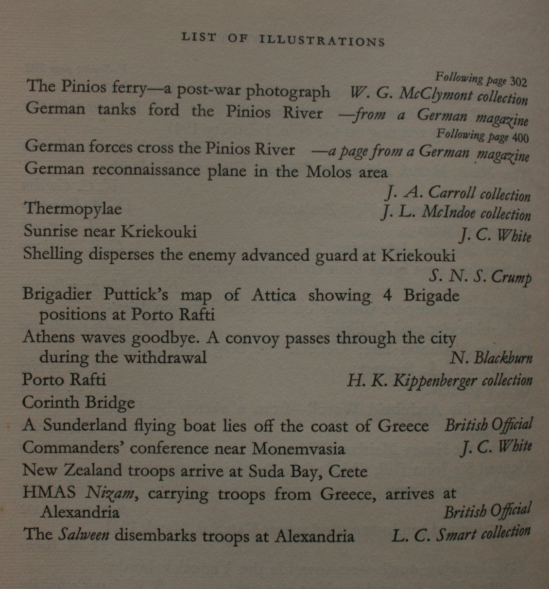 To Greece. Official History of New Zealand in the Second World War, 1939-45 By W. G McClymont.