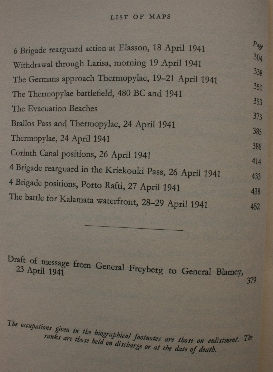 To Greece. Official History of New Zealand in the Second World War, 1939-45 By W. G McClymont.