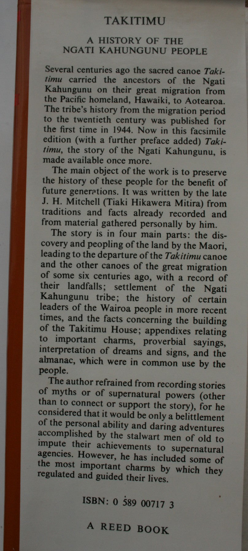 Takitimu: A History of the Ngati Kahungunu People By J. H. Mitchell.