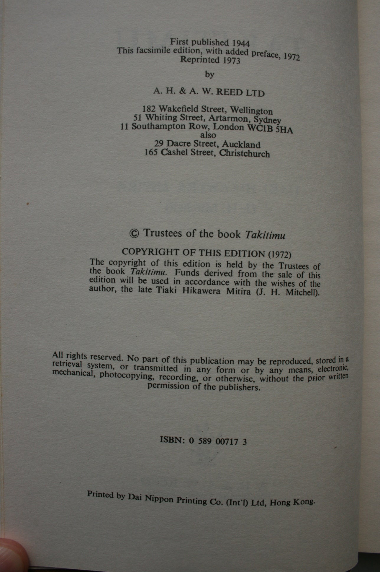 Takitimu: A History of the Ngati Kahungunu People By J. H. Mitchell.