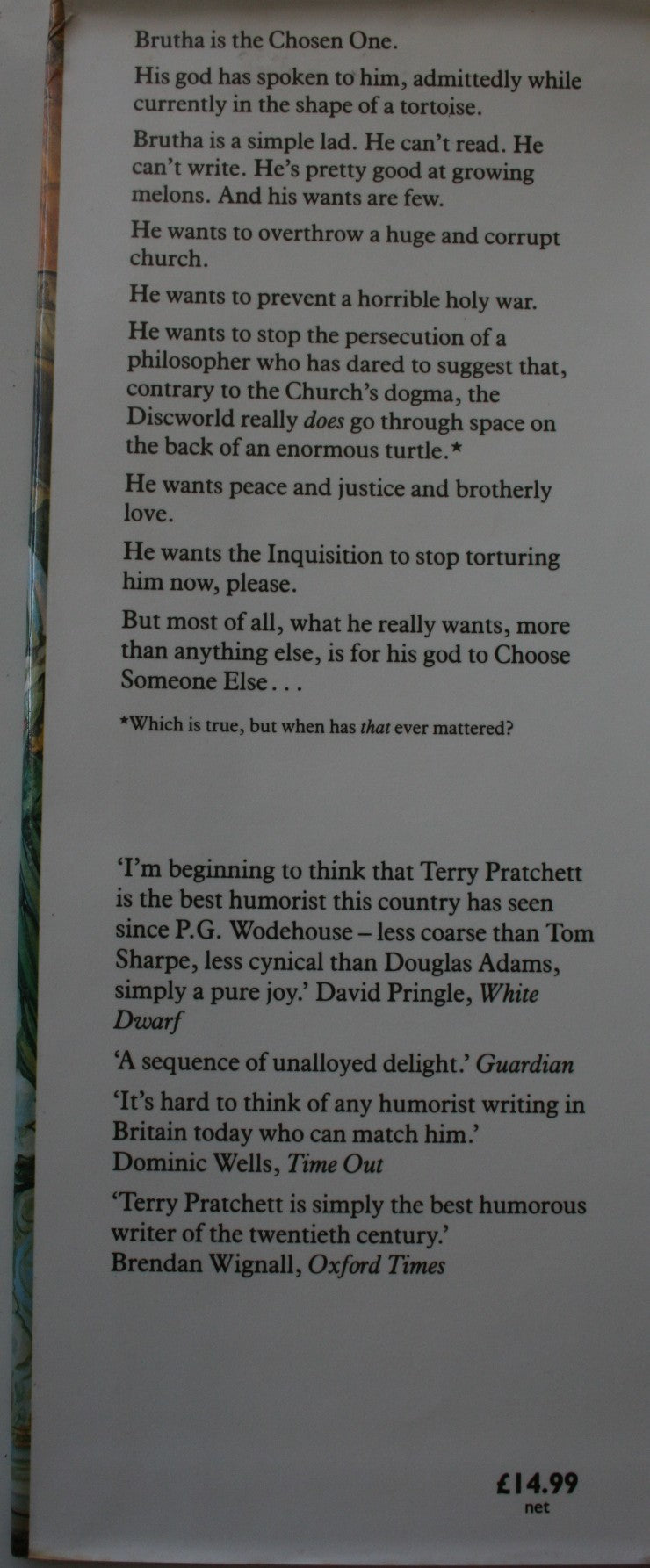 Small Gods. SIGNED FIRST EDTITION. By Terry Pratchett