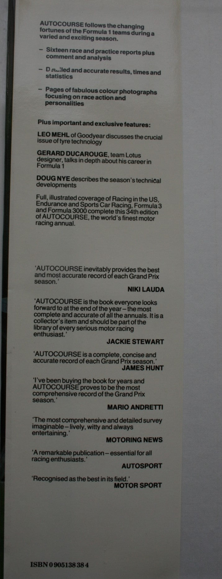 Autocourse 1985-86.