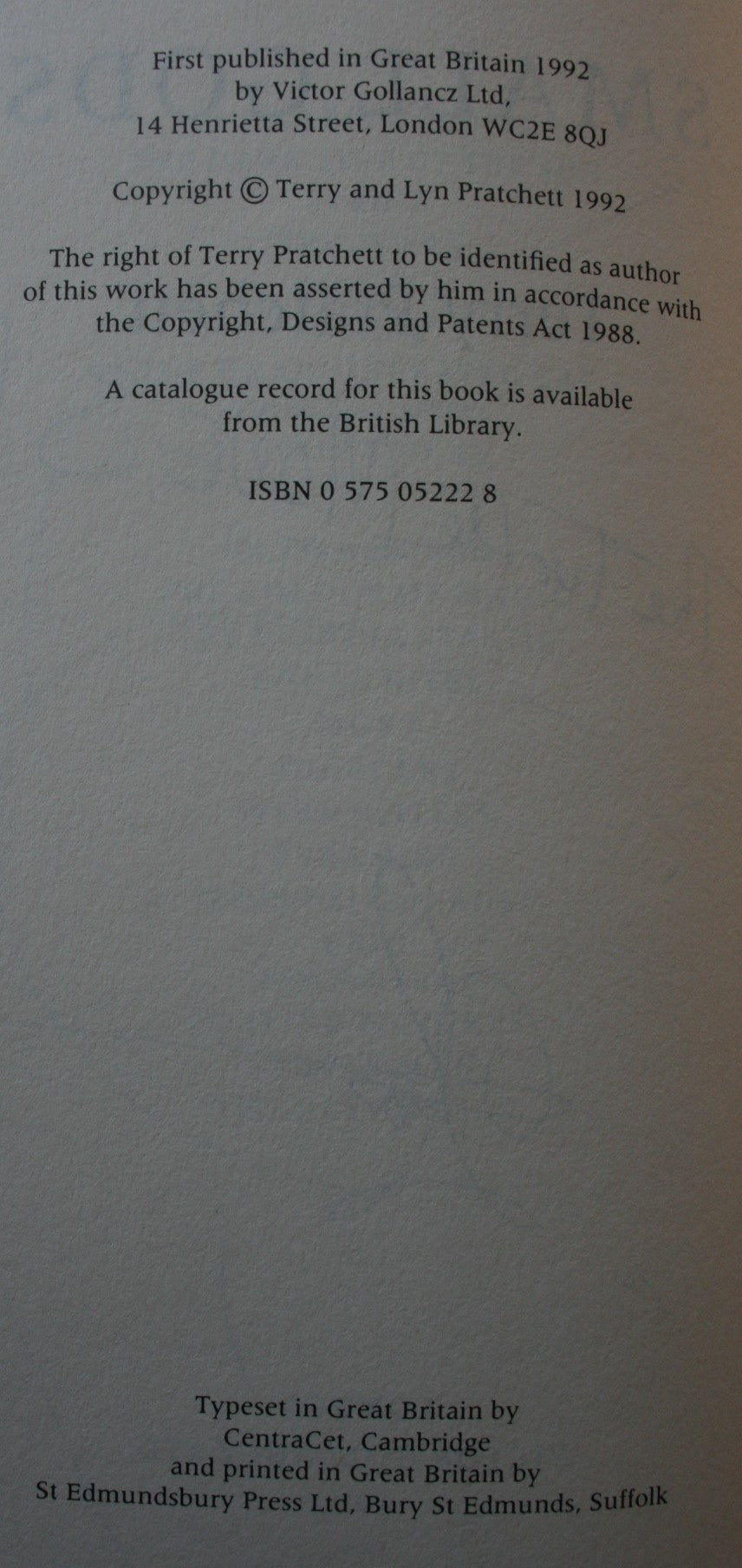 Small Gods. SIGNED FIRST EDTITION. By Terry Pratchett