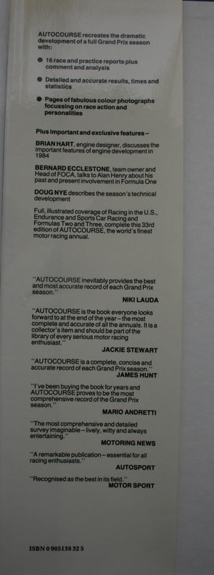 Autocourse 1984-85 Publisher: Hazleton