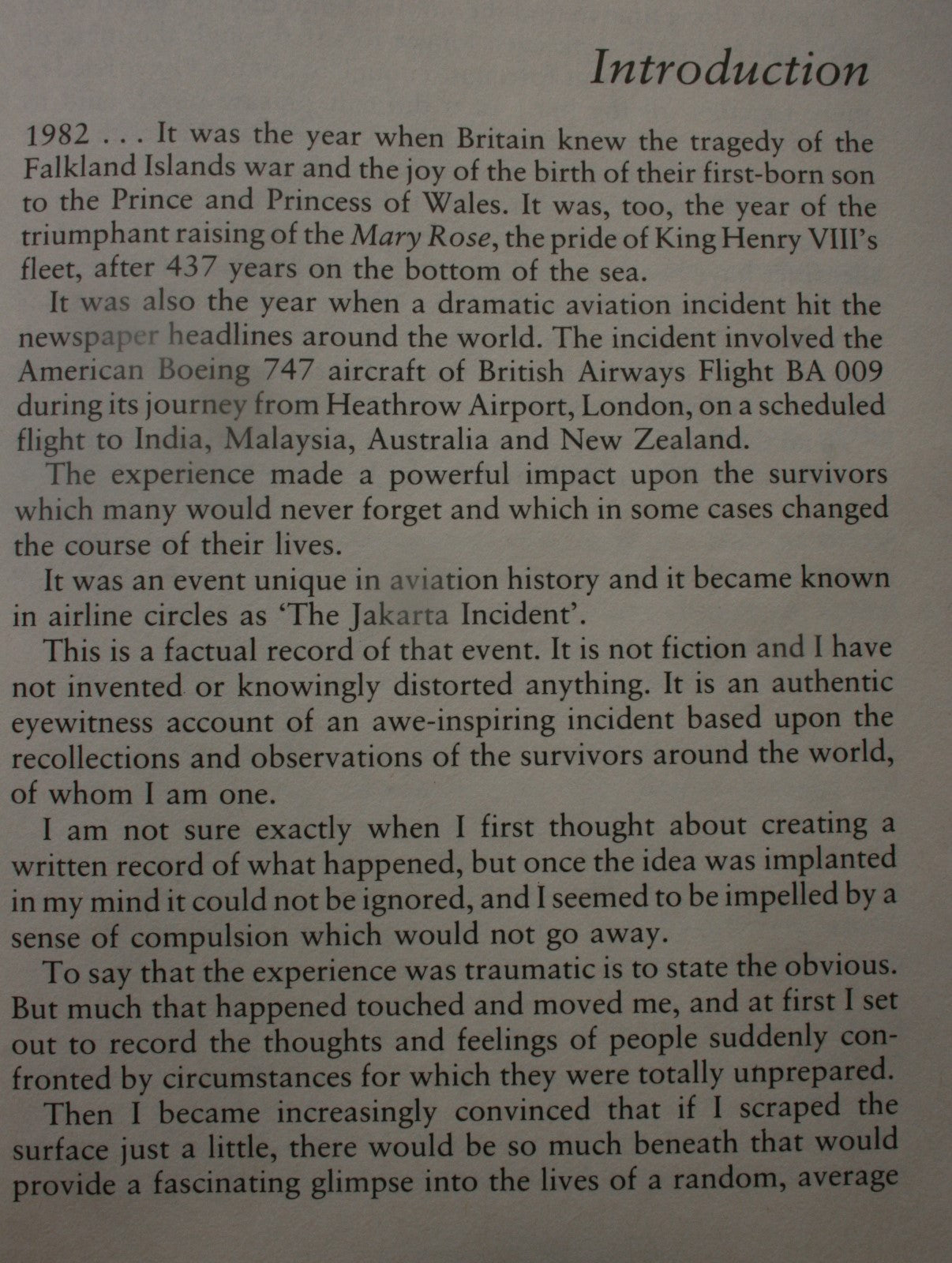 "All Four Engines Have Failed" The True and Triumphant Story of Flight BA 009 and the 'Jakarta Incident' By Betty Tootell.