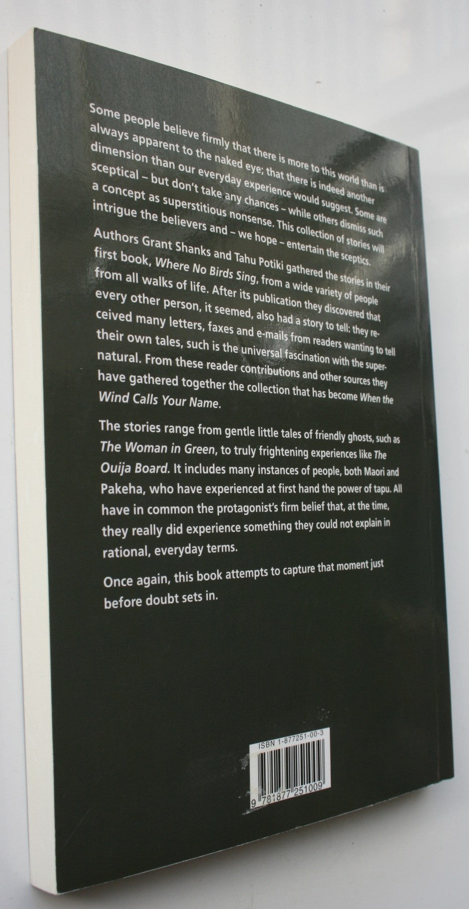 When the Wind Calls Your Name - Tales of the Supernatural in Aotearoa by Grant Shanks &  Tahu Potiki.