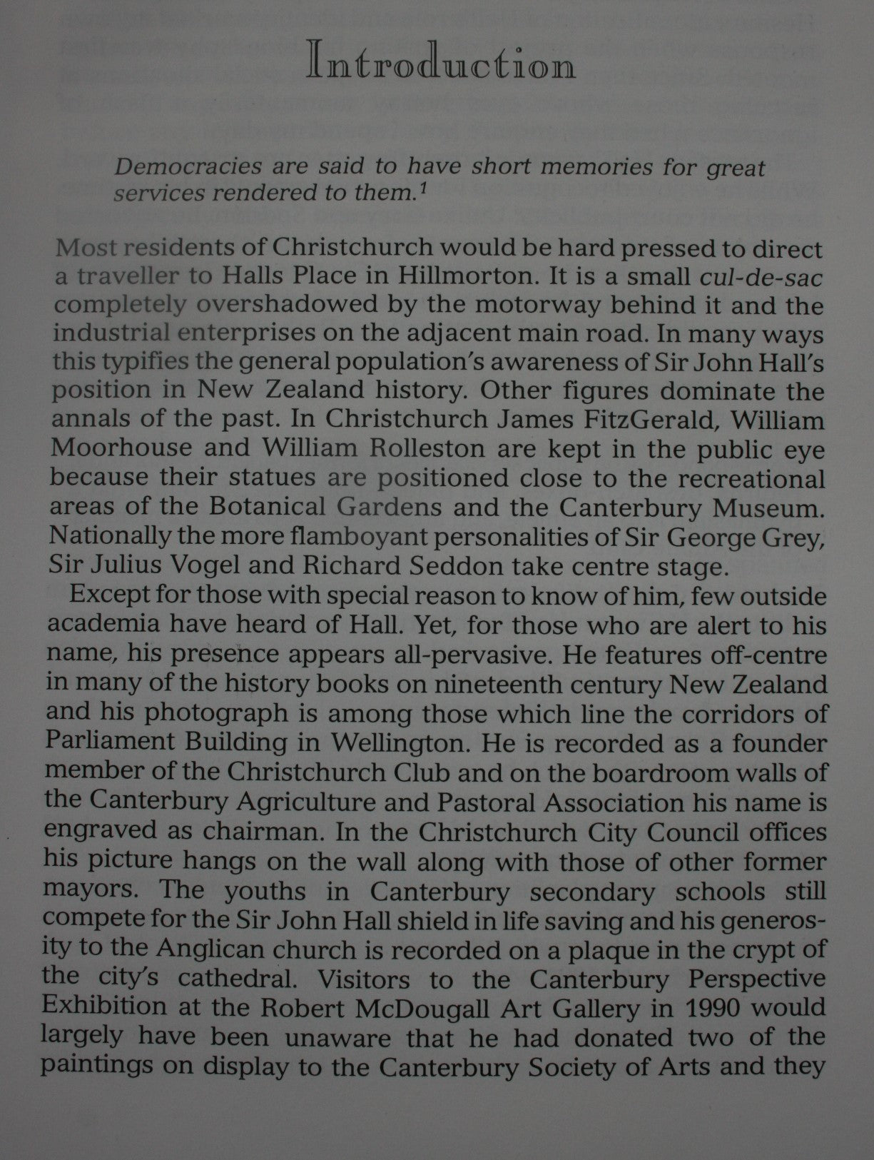 By His Own Merits Sir John Hall, Pioneer Pastoralist and Premier By Jean Garner.