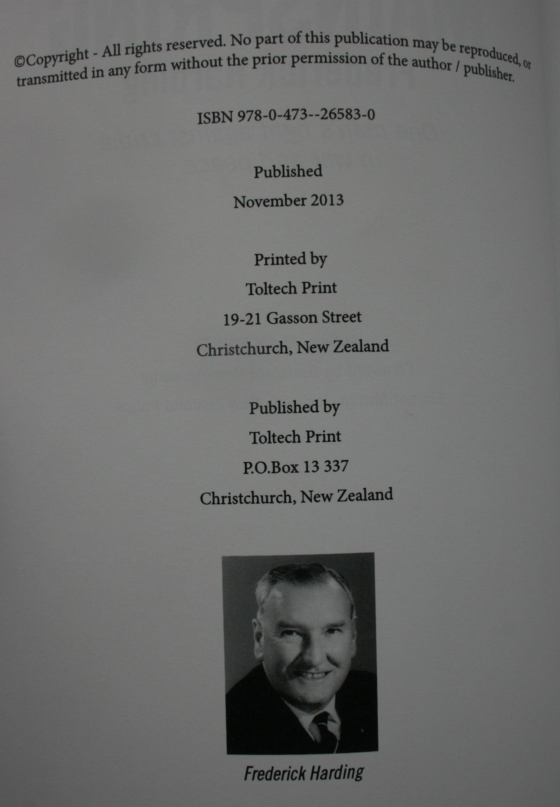 Mainspring Frederick Harding One Man's Fight Against Crime In War And Peace by Alan Paisey.