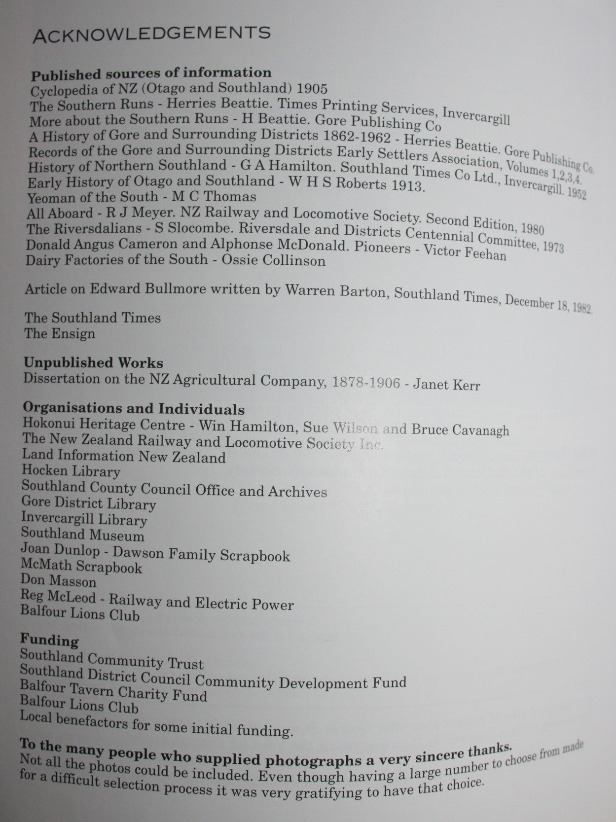 Balfour Pioneers to Present by Doug Wing. SIGNED BY AUTHOR