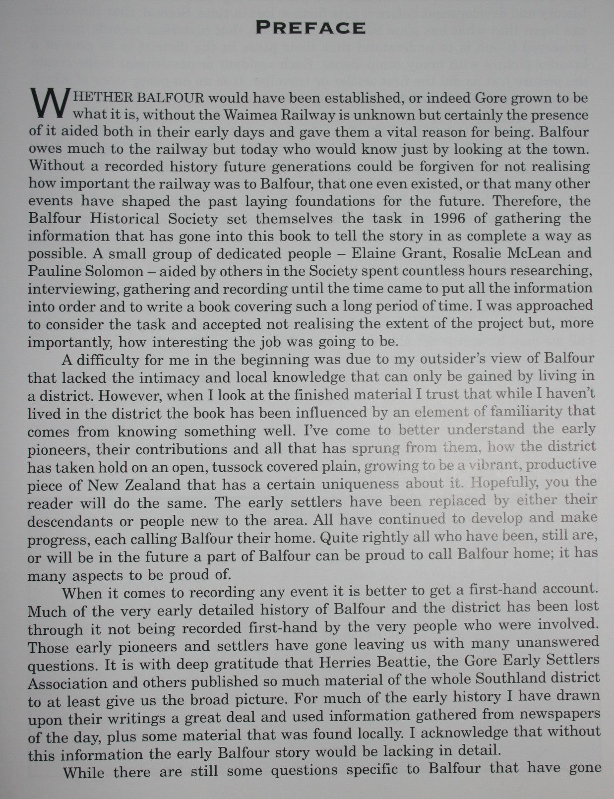 Balfour Pioneers to Present by Doug Wing. SIGNED BY AUTHOR