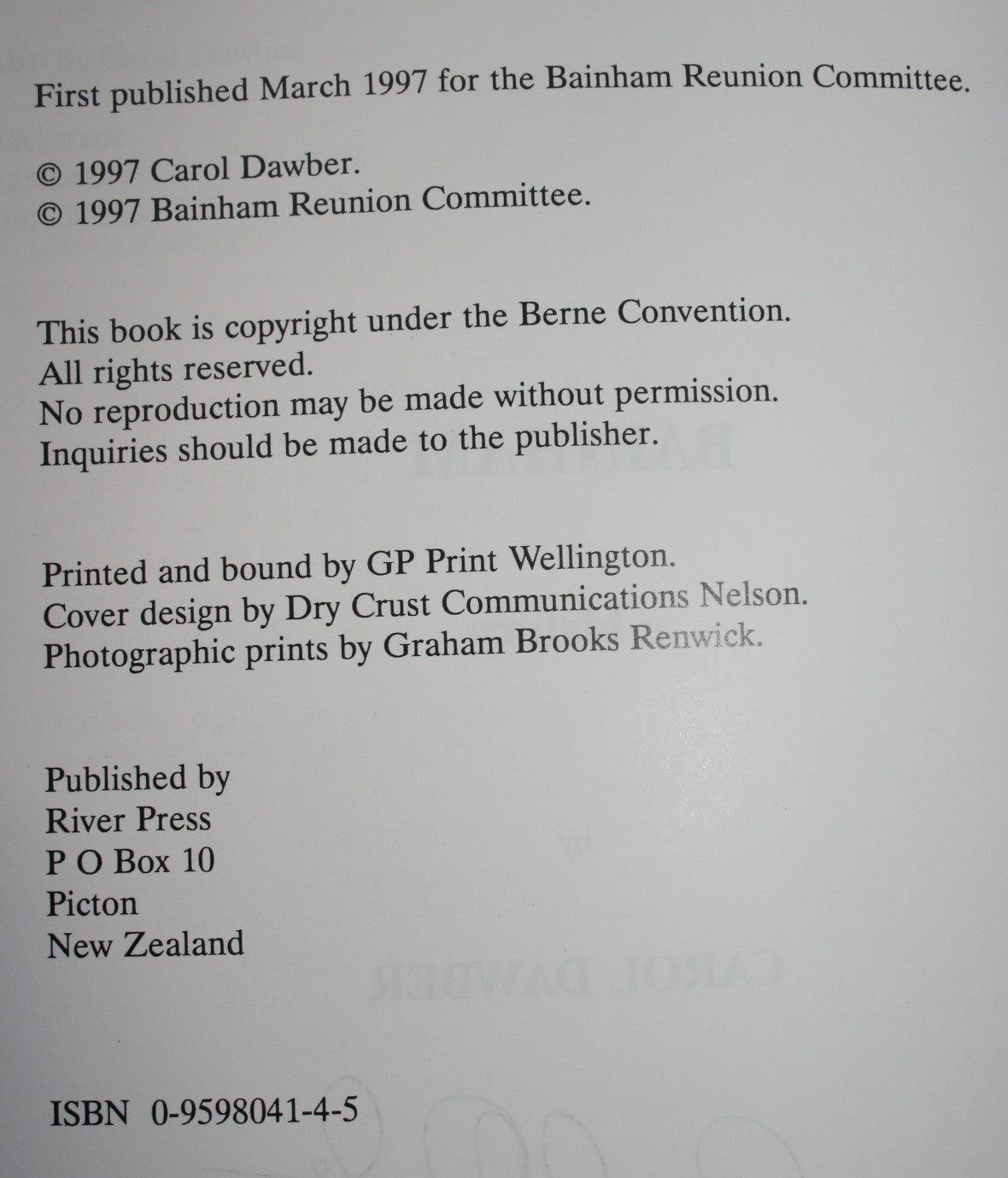 Bainham: A history. SIGNED BY AUTHOR: Carol Dawber.