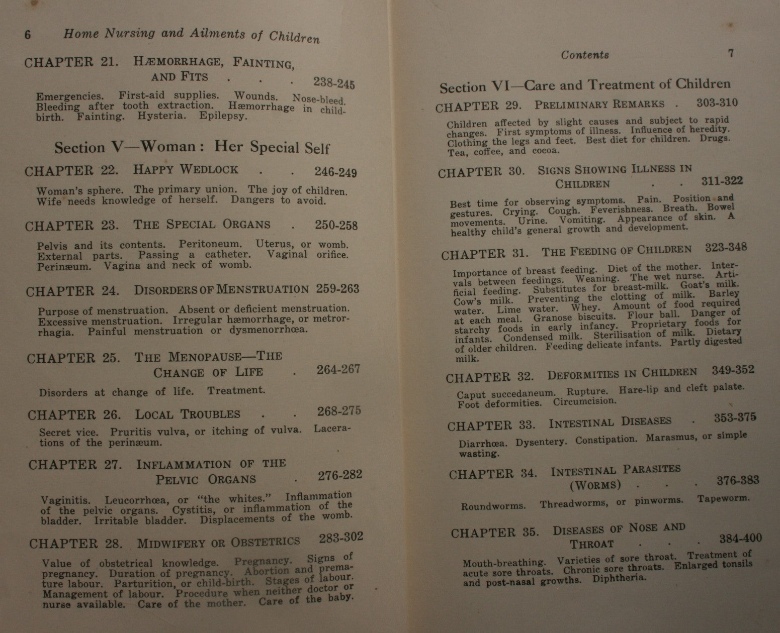 Home Nursing & Ailments of Children A Handbook for Mothers by W. Howard James.