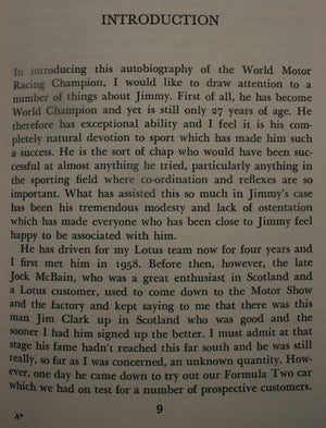 Jim Clark at the Wheel: The world motor racing champion's own story by Jim Clark. 1964, First Edition, first printing.