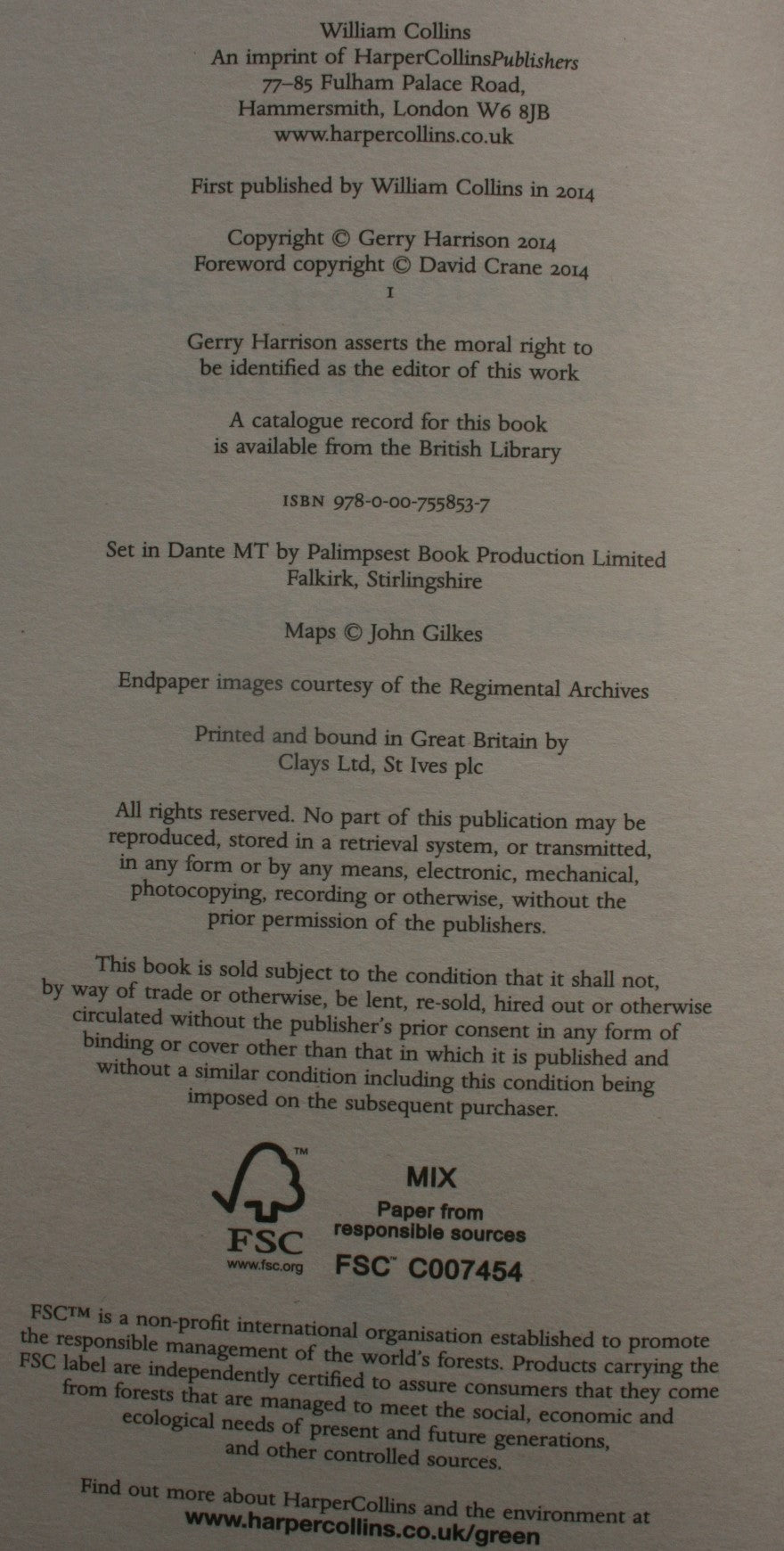 To Fight Alongside Friends. The First World War Diaries of Charlie May By Gerry Harrison (Edited by), David Crane.