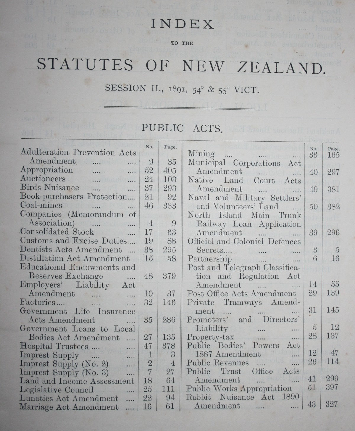 The Statutes of New Zealand: Passed in the Fifty-Fifth Year of the Reign of Her Majesty Queen Victoria