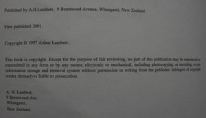 From Greece to Crete, Before and After. A Kiwi War Story. Extracts from My Life Story. by Arthur Lambert. SIGNED BY AUTHOR. SCARCE.