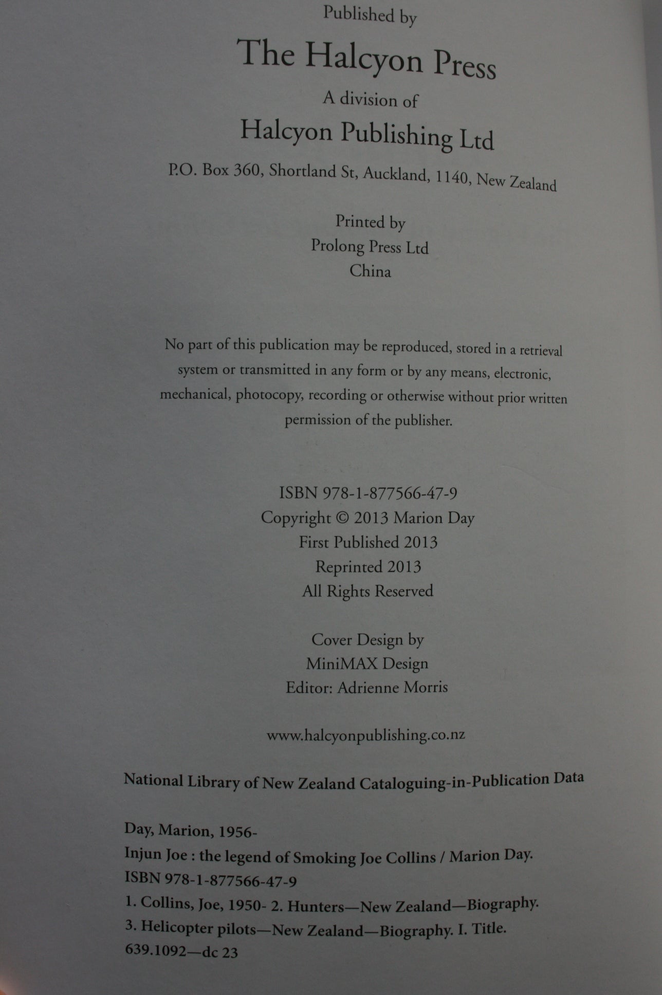 Injun Joe The Legend of Smoking Joe Collins by Marion Day. VERY SCARCE ...