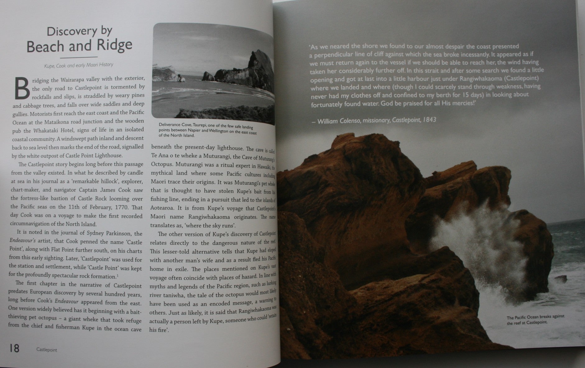 Castlepoint Coastal Station and Settlement. SIGNED