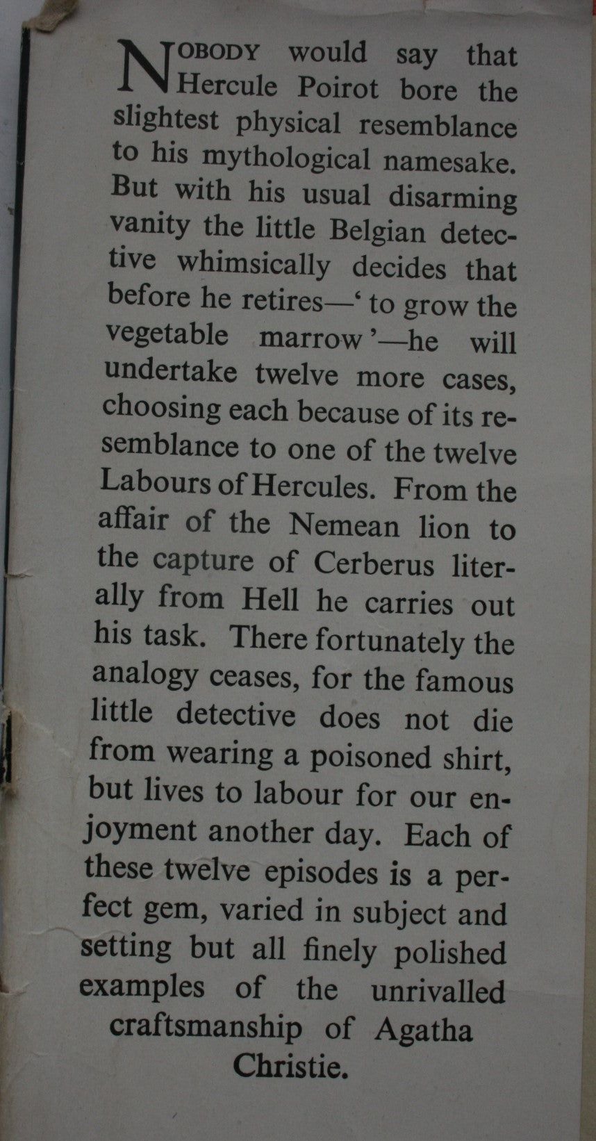 The Labours of Hercules by Agatha Christie. 1947, FIRST EDITION, first printing.