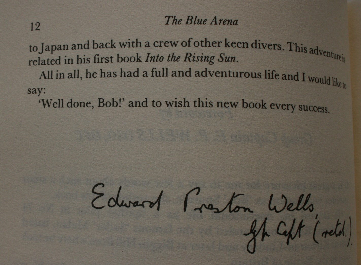 The Blue Arena. FIRST EDITION 1986. By Bob Spurdle.