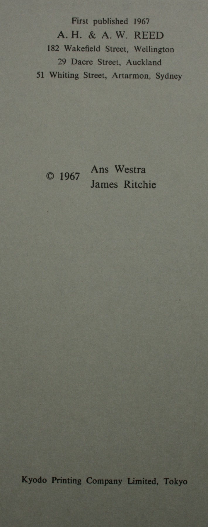 MAORI. Text by James Ritchie, photos by Ans Westra. 1967. FIRST EDITION, VERY SCARCE.