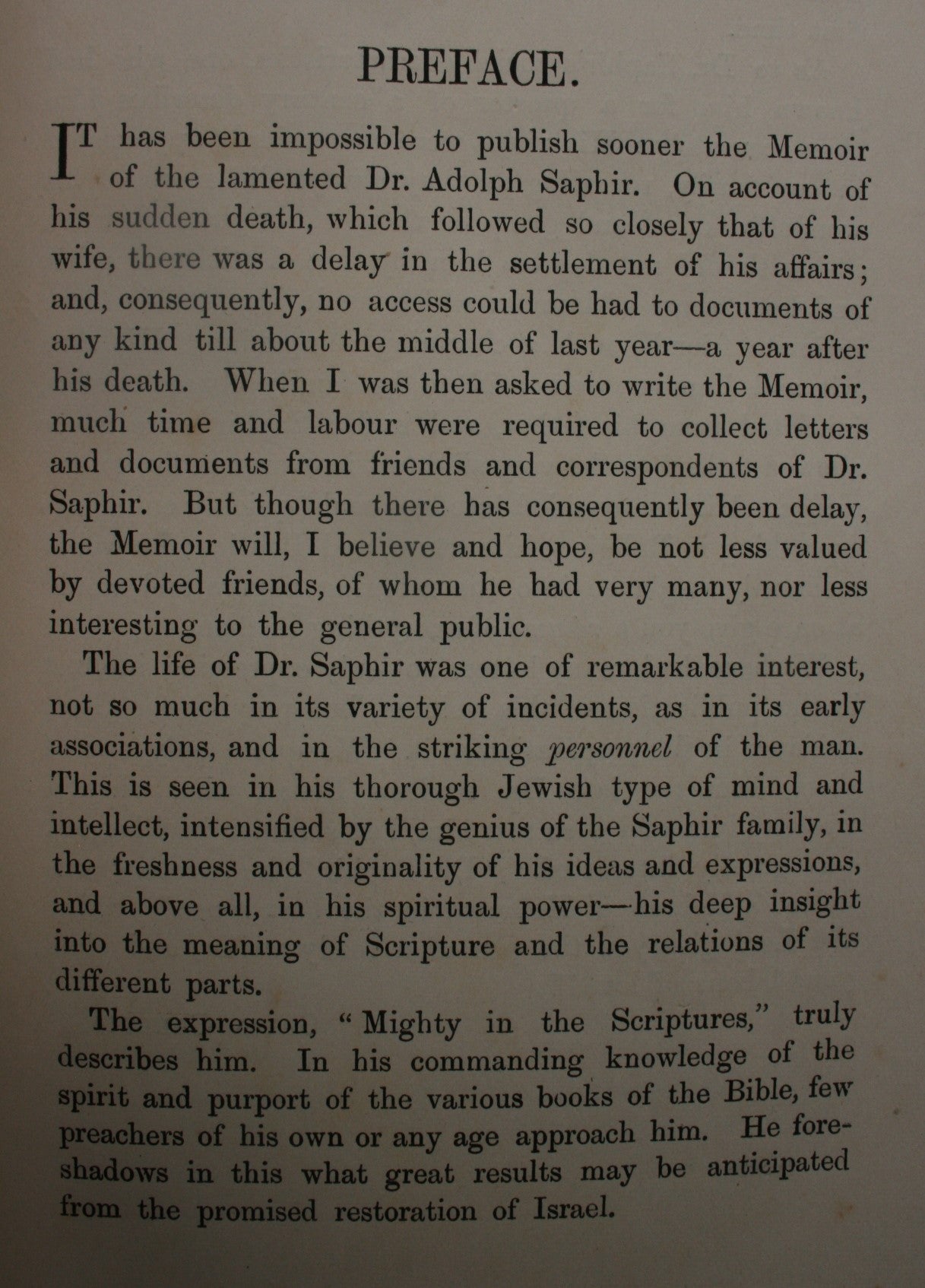 Mighty in the Scriptures. A Memoir of Adolph Saphir.D.D. by Gavin Carlyle.