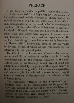 Mighty in the Scriptures. A Memoir of Adolph Saphir.D.D. by Gavin Carlyle.