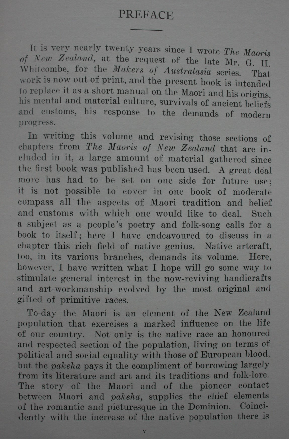 The Maori, Yesterday and Today. BY James Cowan. 1930, FIRST EDITION. VERY SCARCE