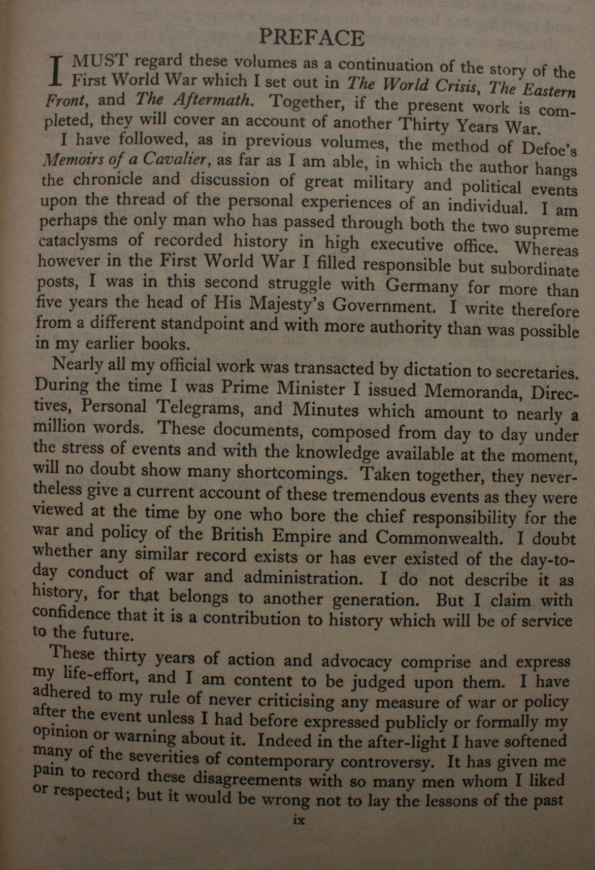 The Second World War. Volumes 1 - 6. by Winston S. Churchill.