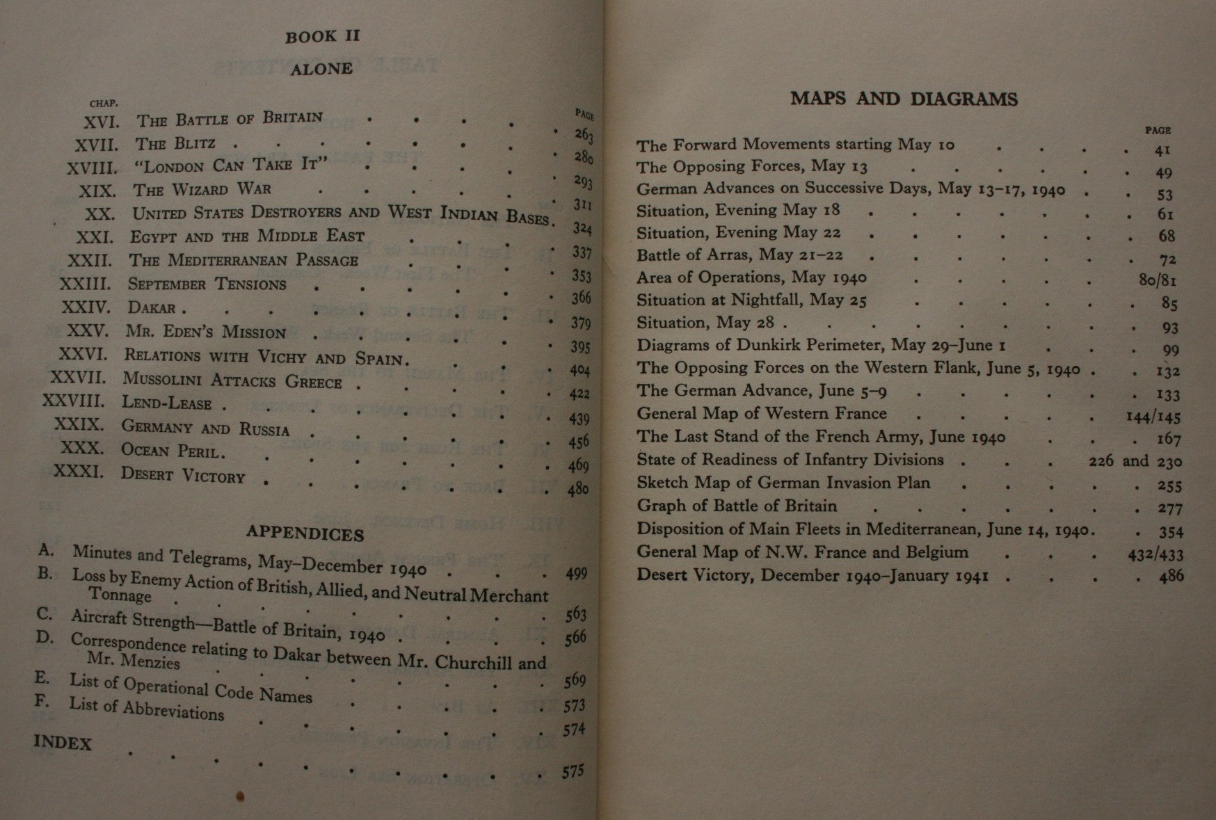 The Second World War. Volumes 1 - 6. by Winston S. Churchill.