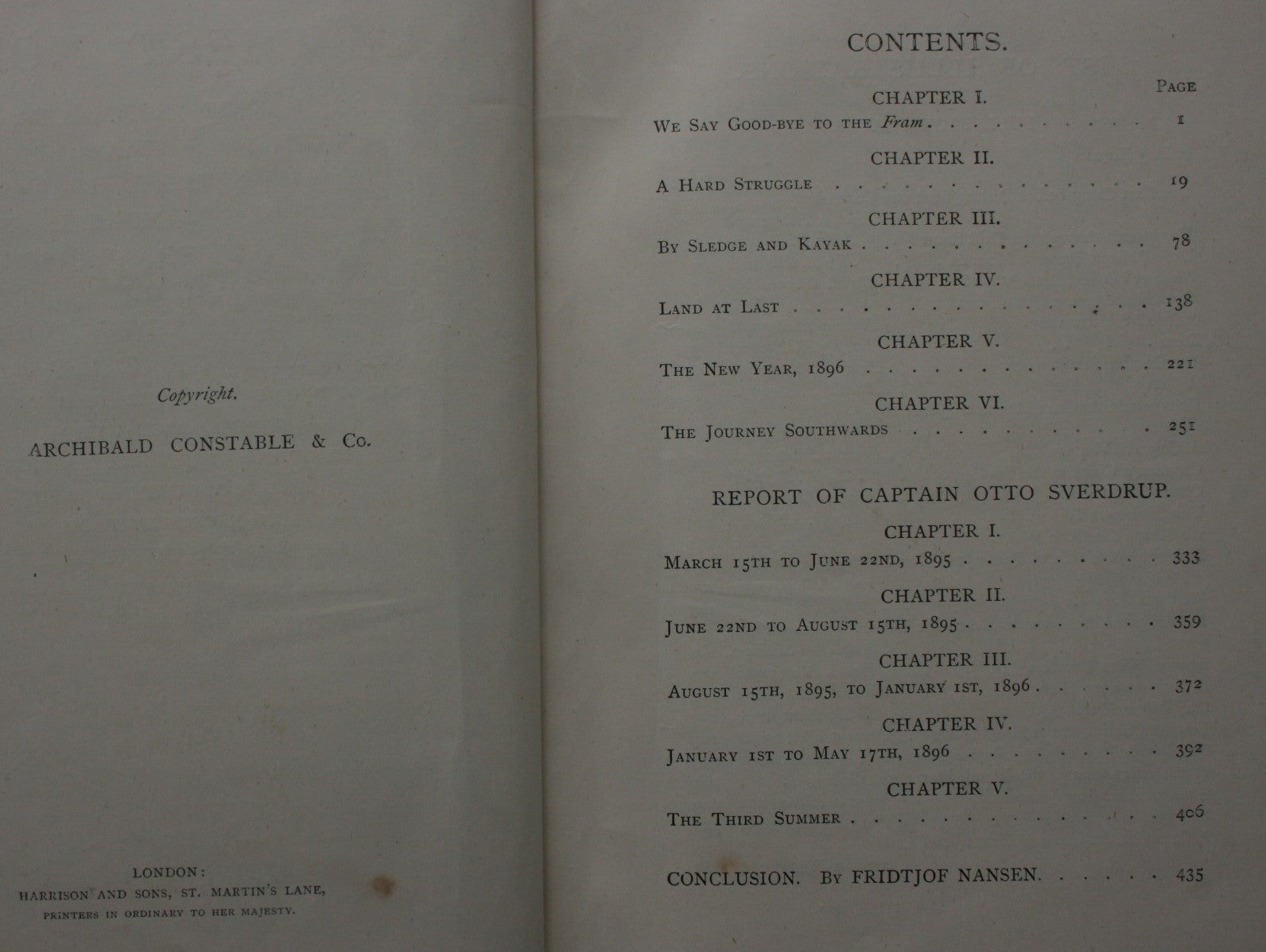 Fridtjof Nansen's 'Farthest North': Being the Record of a Voyage of Exploration of the Ship Fram 1893-96 and of a Fifteen Months' Sleigh Journey. 1898.