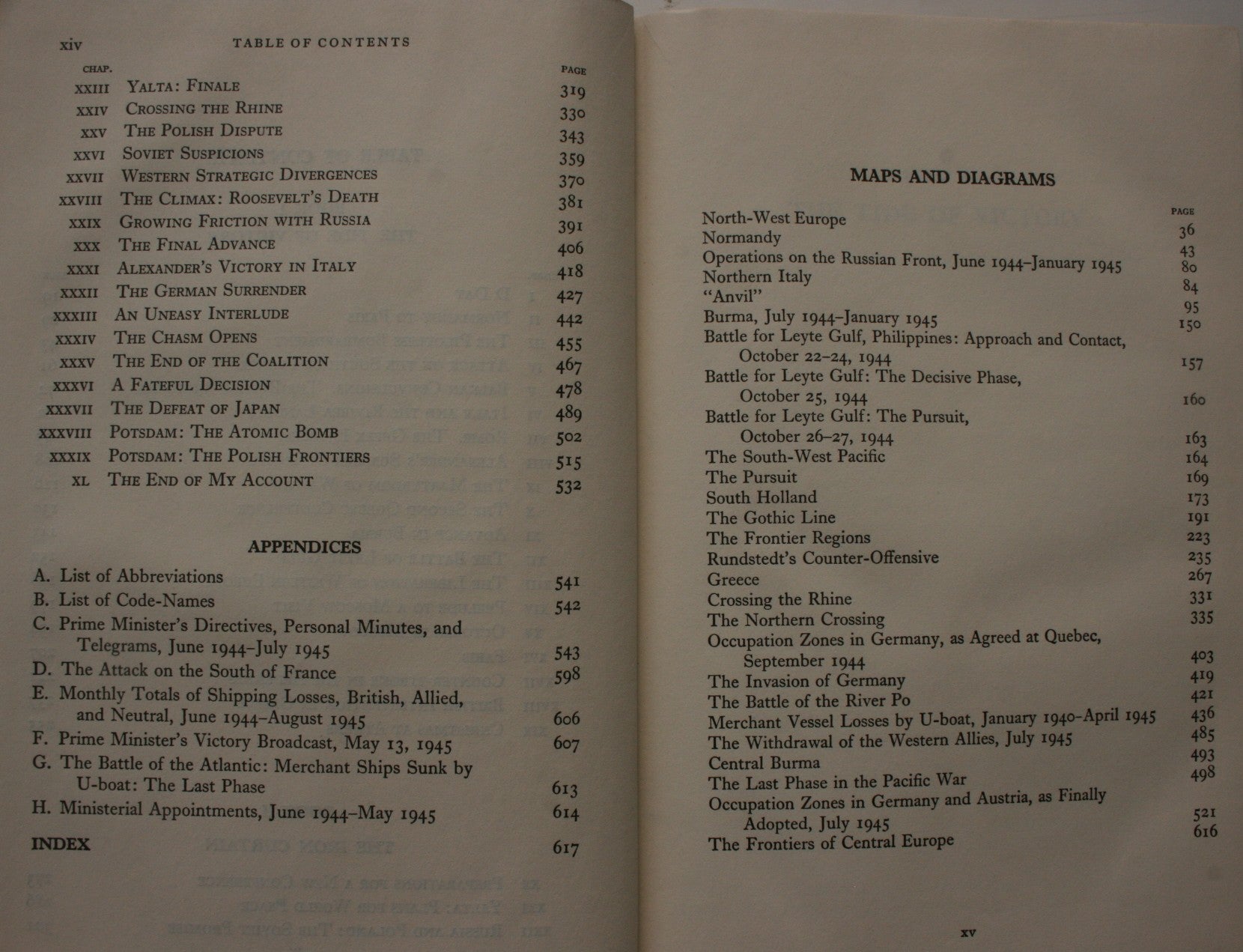 The Second World War. Volumes 1 - 6. by Winston S. Churchill.