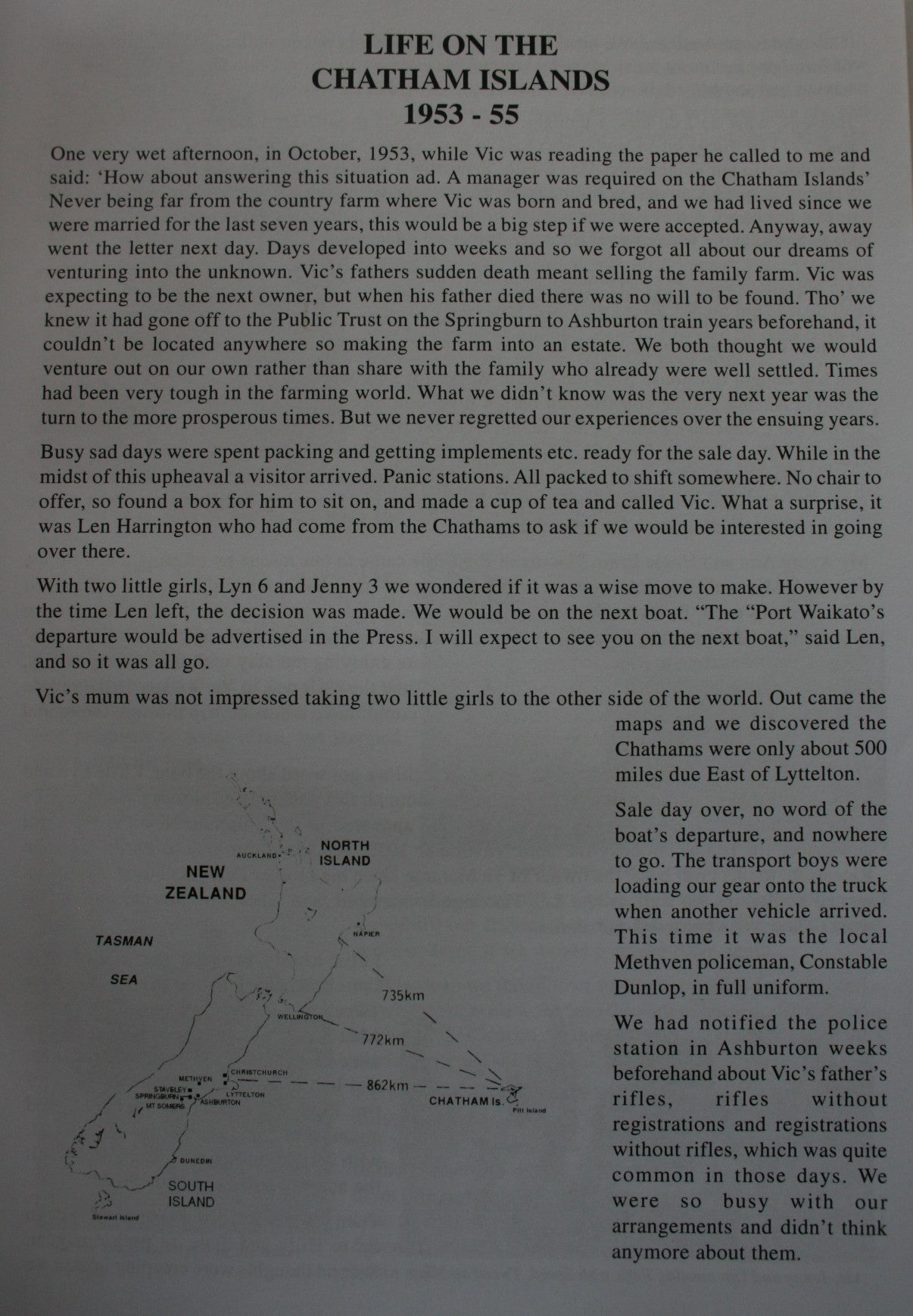 Life on the Chatham Islands in the 1950's and Beyond by Joyce Grieve. SIGNED BY AUTHOR, VERY SCARCE.