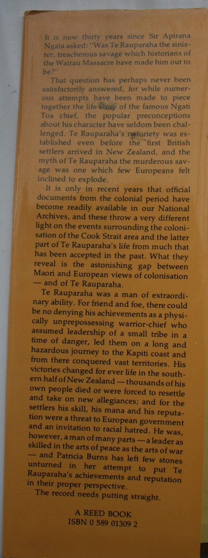 Te Rauparaha A New Perspective by Patricia Burns. 1980, First Edition.