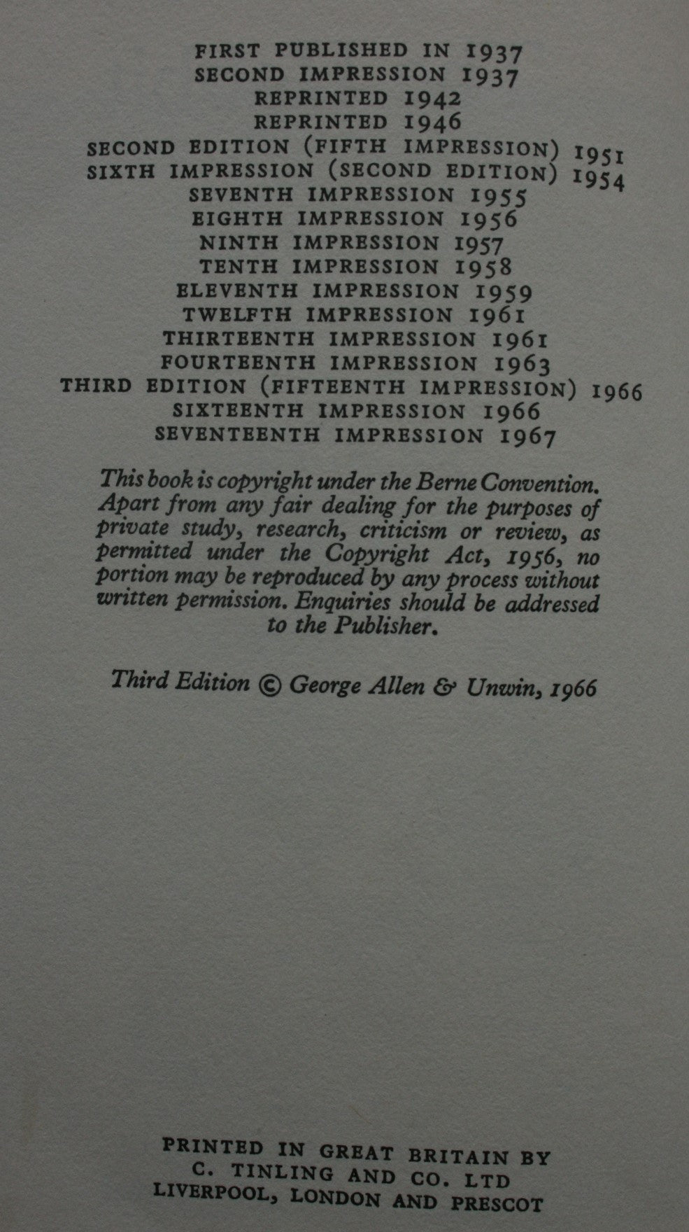 The Hobbit or There and Back Again by J. R. R. Tolkien. 1967