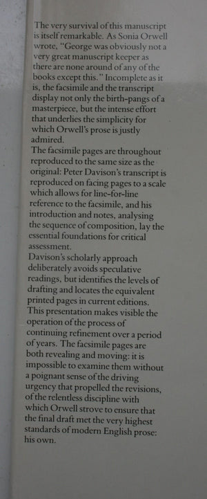 Nineteen Eighty-Four: The Facsimile of the Extant Manuscript by George Orwell.