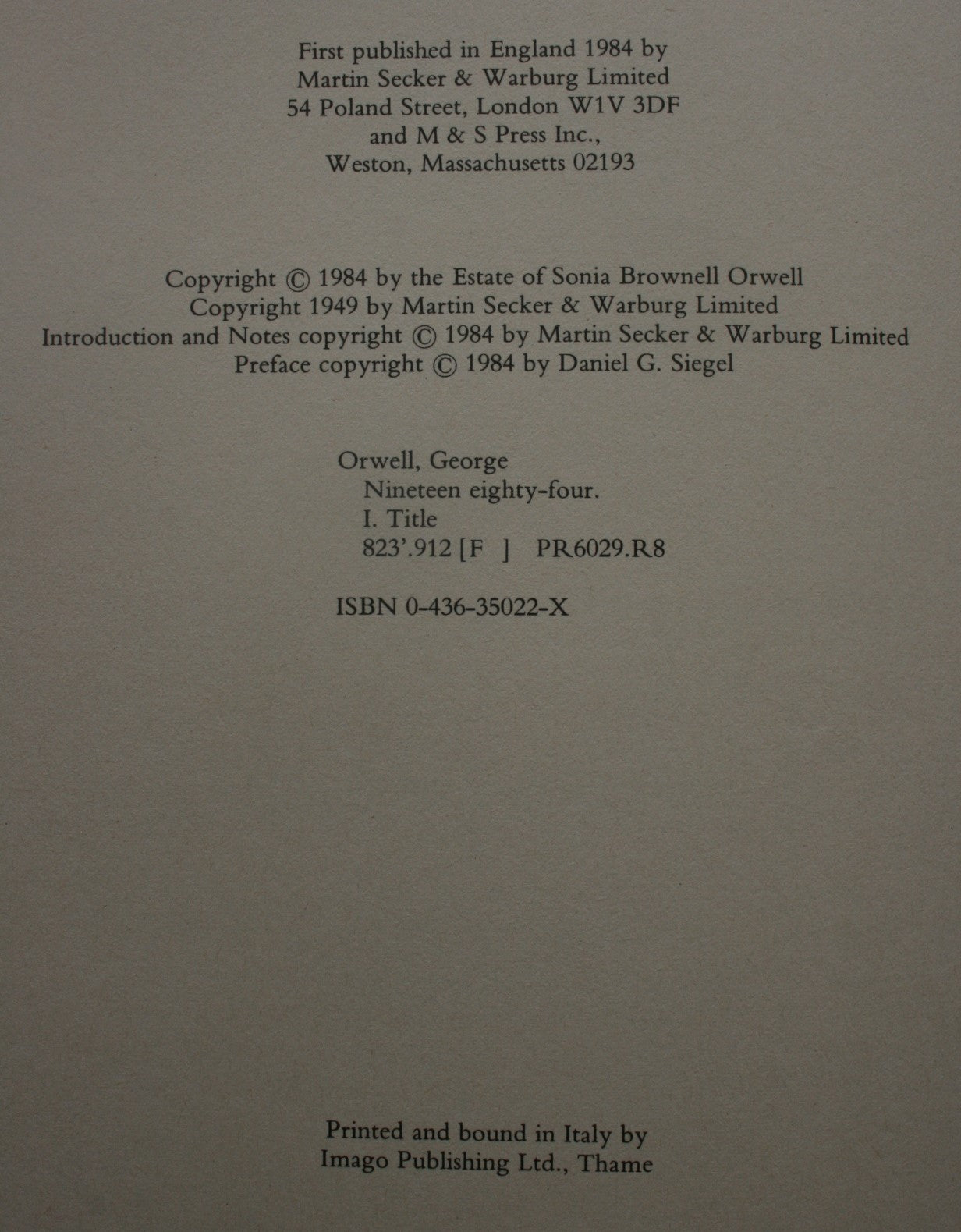 Nineteen Eighty-Four: The Facsimile of the Extant Manuscript by George Orwell.