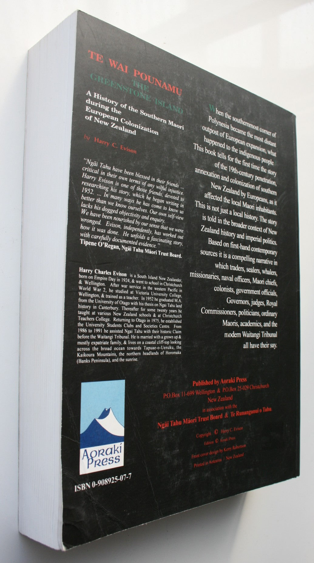 Te Wai Pounamu: The Greenstone Island: A History of the Southern Maori During the European Colonization of New Zealand by Harry C. Evison.