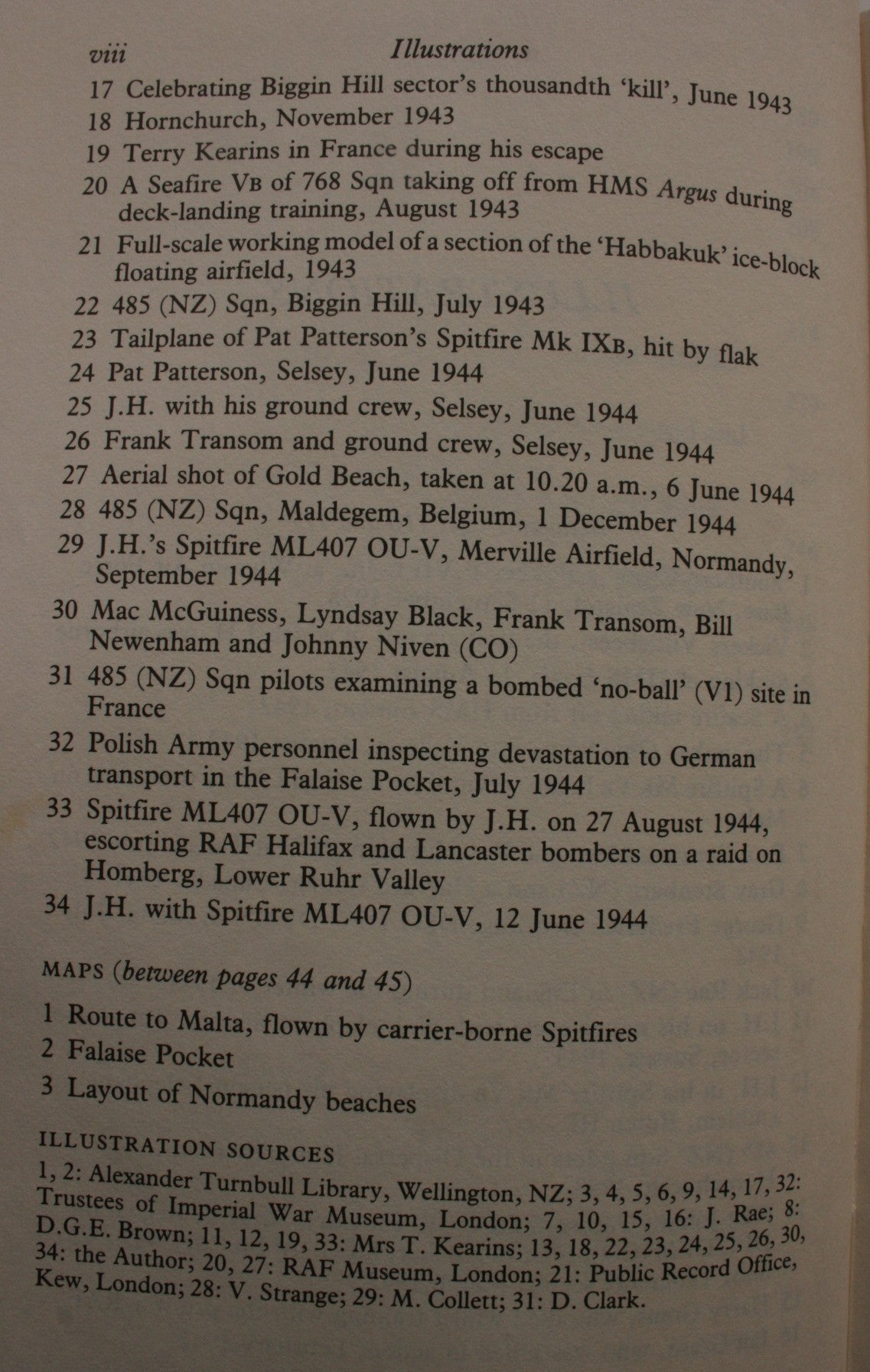 Spitfire Strikes: A New Zealand Fighter Pilot's Story BY Johnnie Houlton. FIRST EDITION.