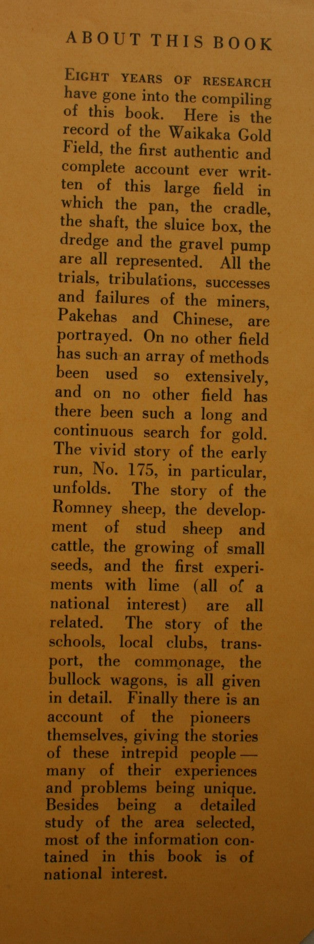 Waikaka Saga. The History of Waikaka, Greenvale, Wendon Valley and the Waikaka Gold Field by Allister Evans.