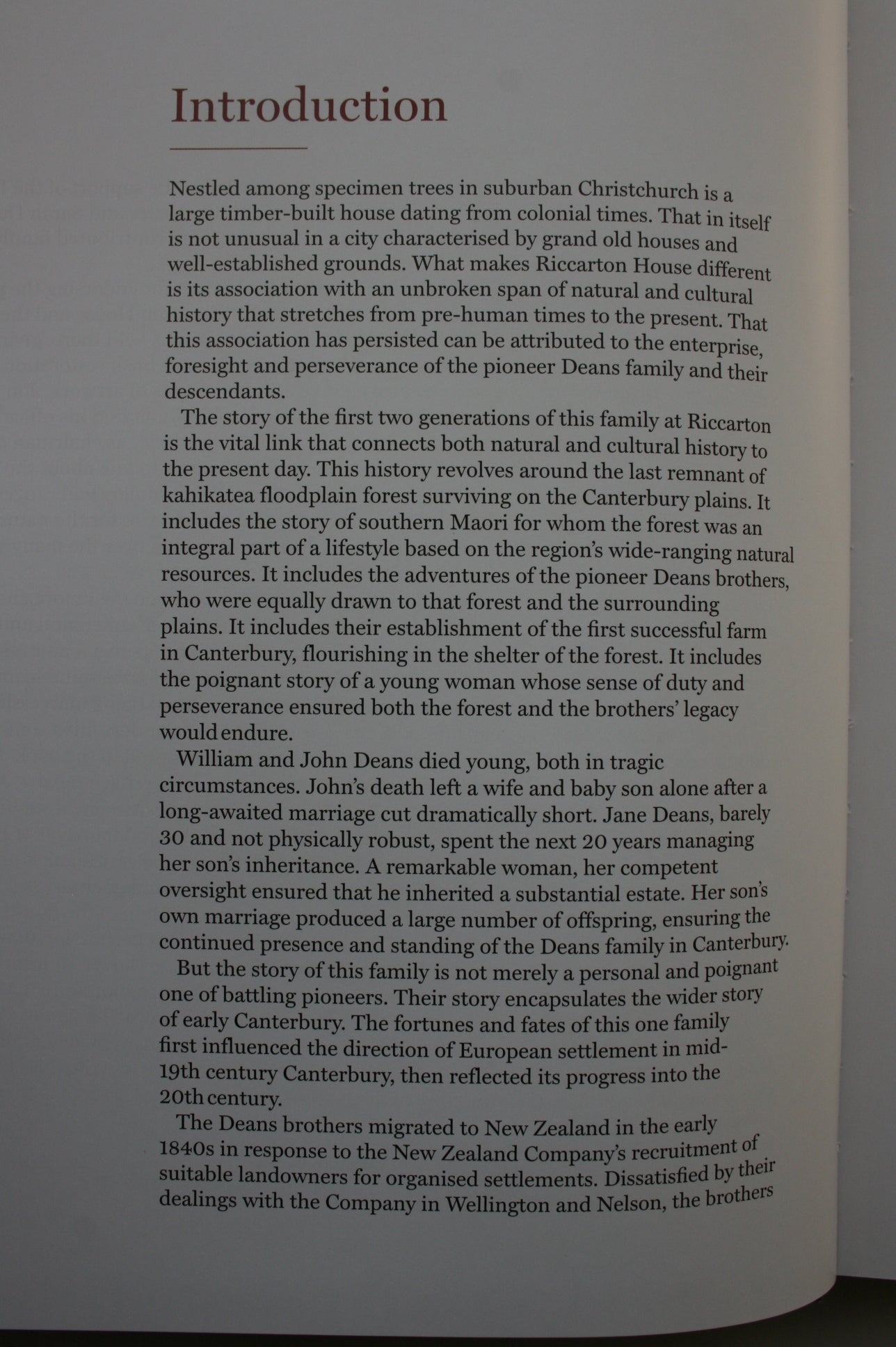 Riccarton and the Deans ­Family History and Heritage By Joanna Orwin.