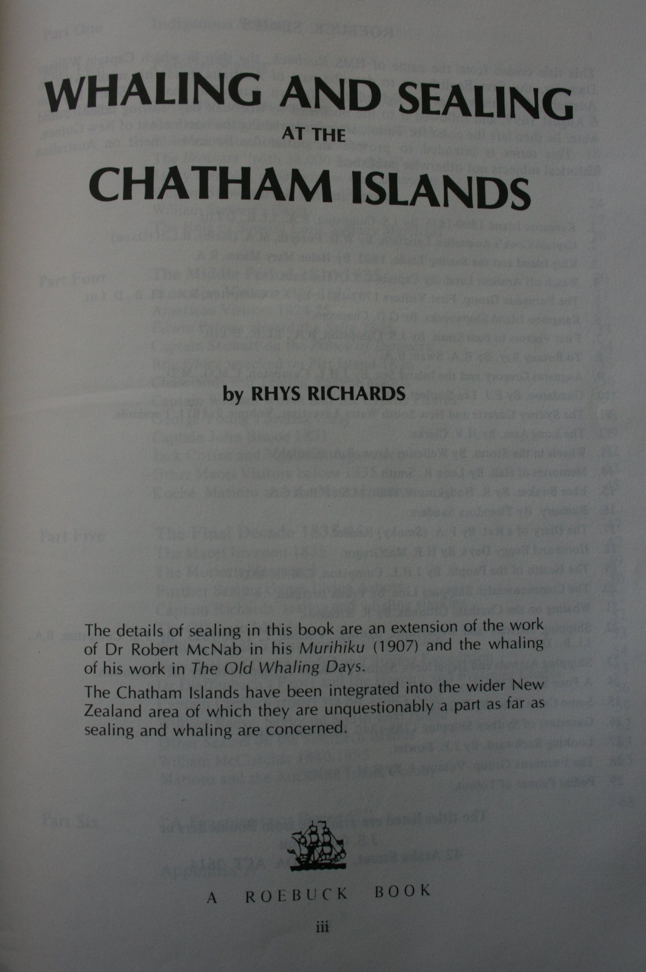 Whaling and Sealing at the Chatham Islands. FIRST EDITION