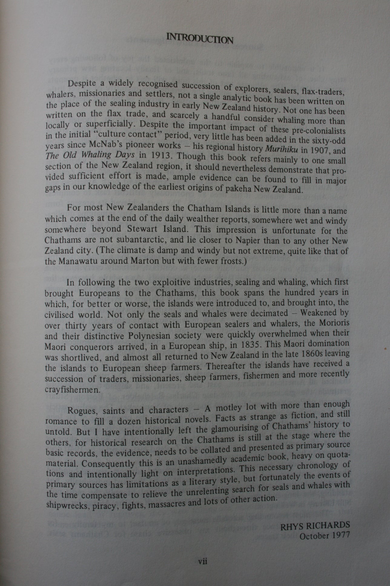 Whaling and Sealing at the Chatham Islands. FIRST EDITION