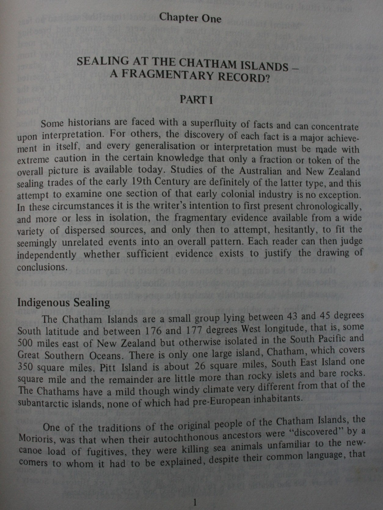 Whaling and Sealing at the Chatham Islands. FIRST EDITION