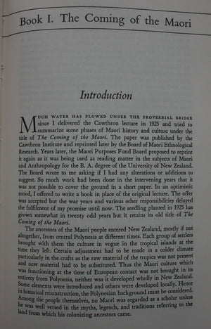 The Coming of the Maori By Te Rangi Hiroa. (Sir Peter Buck).